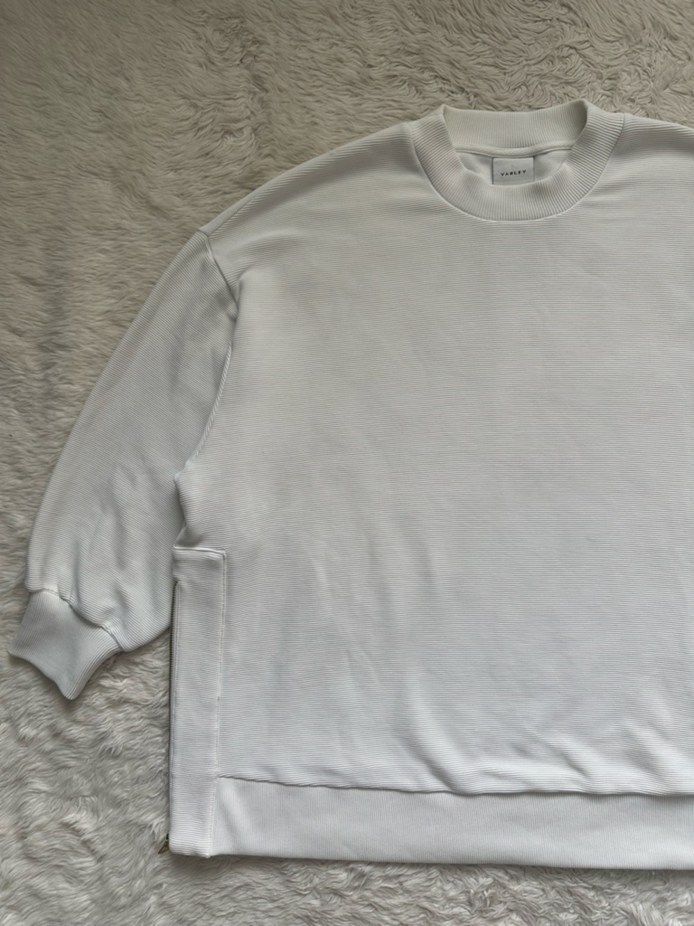 Varley Sweater Mae Boyfriend Sweat Pullover Oversized Longline Side Zip Sz 1X - Picture 6 of 15